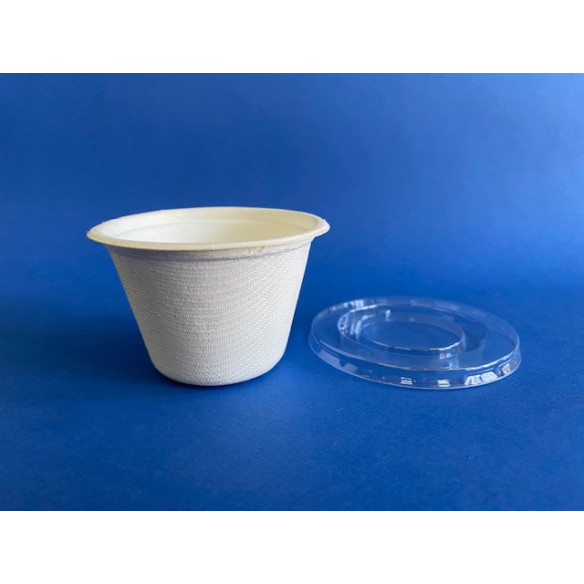 Pocillo Bio 4oz con Tapa | Frutaplas| Envases biodegradables