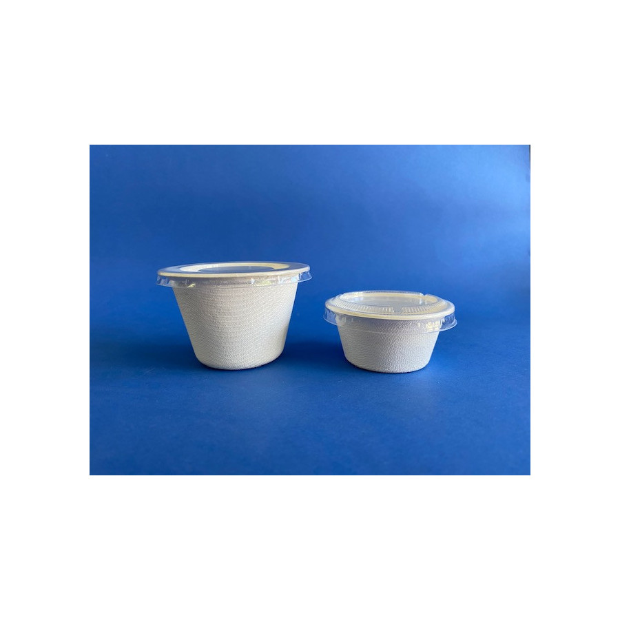 Pocillo Bio 4oz con Tapa | Frutaplas| Envases biodegradables