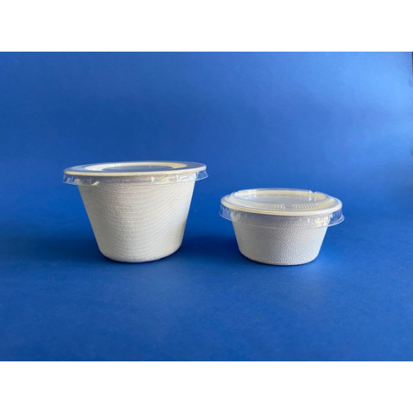 Pocillo Bio 4oz con Tapa | Frutaplas| Envases biodegradables