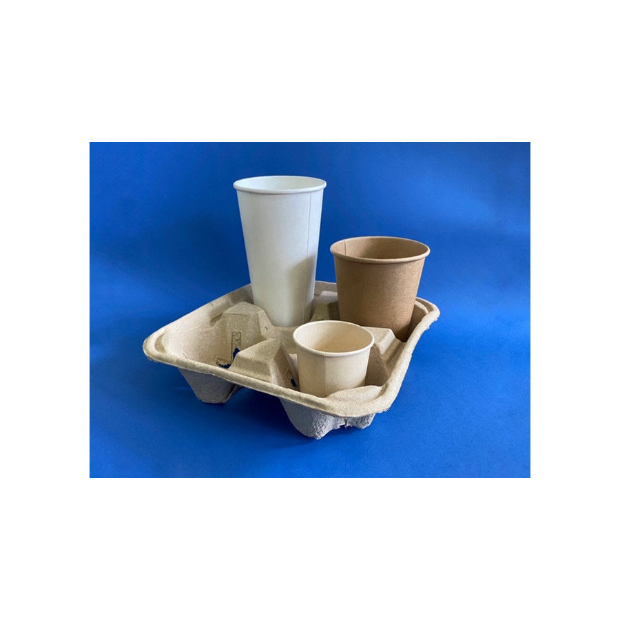 Porta Vaso Eco 4 cavidades| Frutaplas| Envases biodegradables