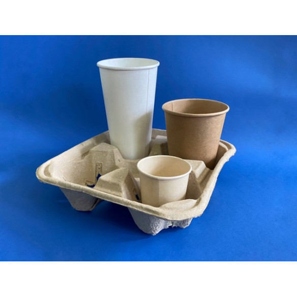 Porta Vaso Eco 4 cavidades| Frutaplas| Envases biodegradables