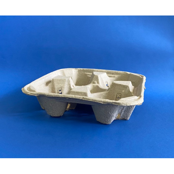 Porta Vaso Eco 4 cavidades| Frutaplas| Envases biodegradables