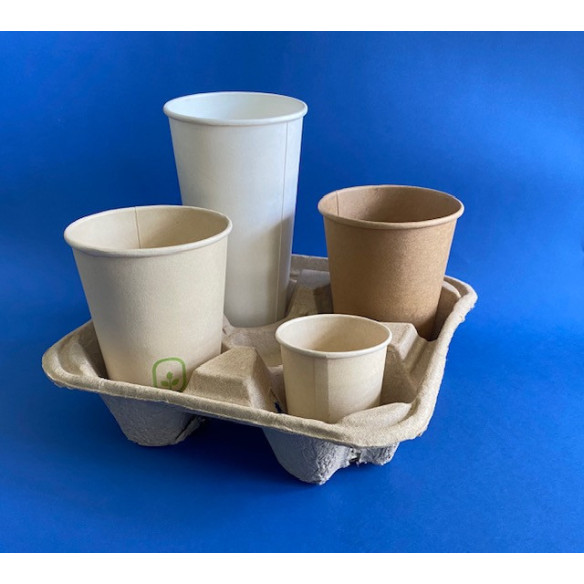 Porta Vaso Eco 4 cavidades| Frutaplas| Envases biodegradables