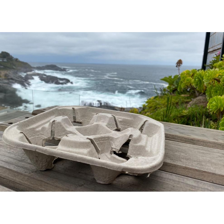 Porta Vaso Eco 4 cavidades| Frutaplas| Envases biodegradables