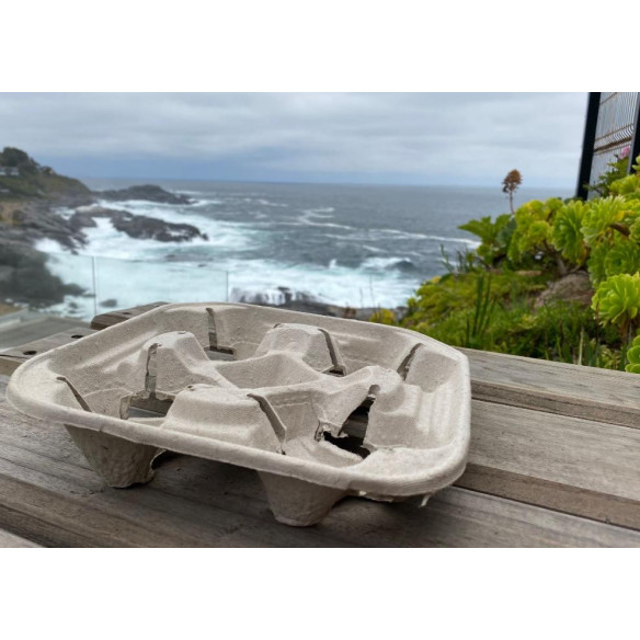 Porta Vaso Eco 4 cavidades| Frutaplas| Envases biodegradables