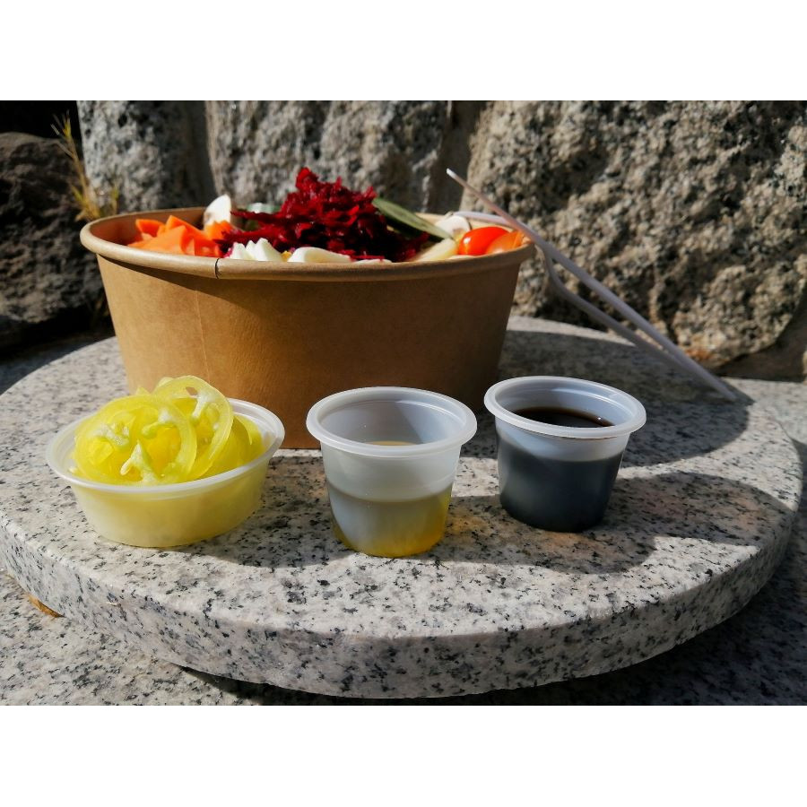 Pocillo Degustación  con tapa 90 cc | Frutaplas | Potes y Pocillos desechables