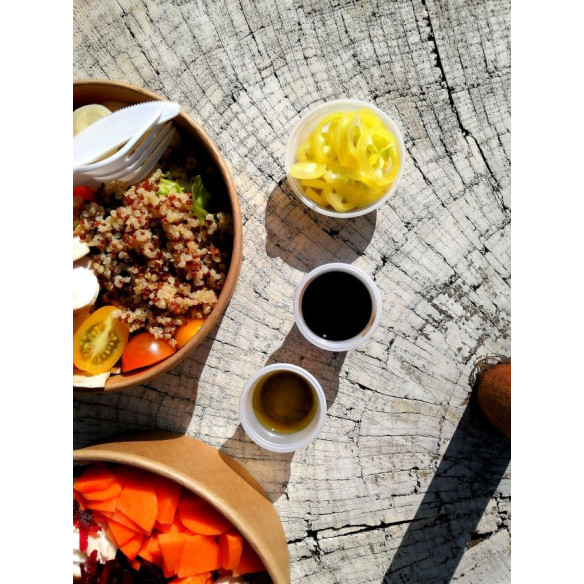 Pocillo Degustación  con tapa 90 cc | Frutaplas | Potes y Pocillos desechables