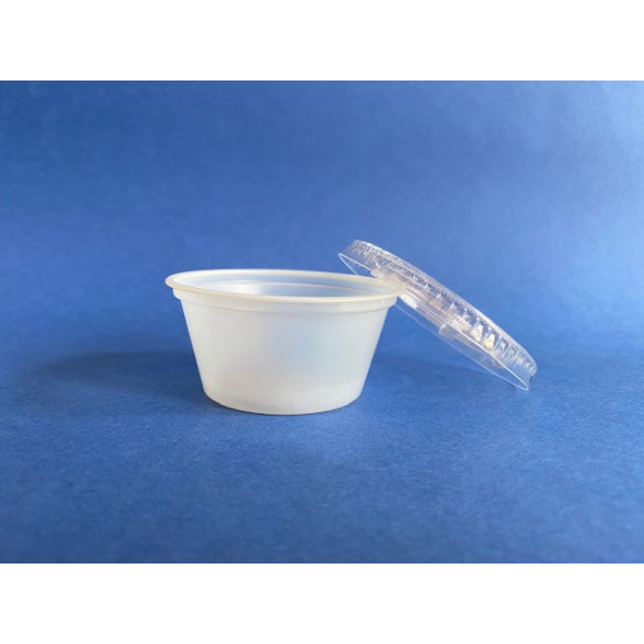 Pocillo Degustación  con tapa 90 cc | Frutaplas | Potes y Pocillos desechables