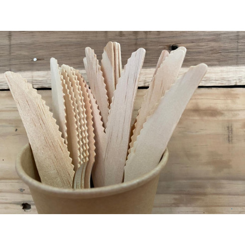 Cuchillo Biodegradable| Frutaplas | Cubiertos Biodegradables