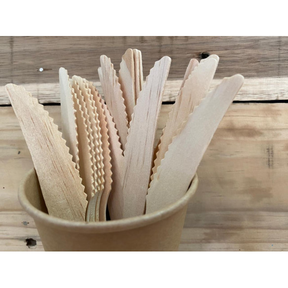 Cuchillo Biodegradable| Frutaplas | Cubiertos Biodegradables