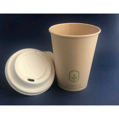 Tapa para vaso compostable 12oz