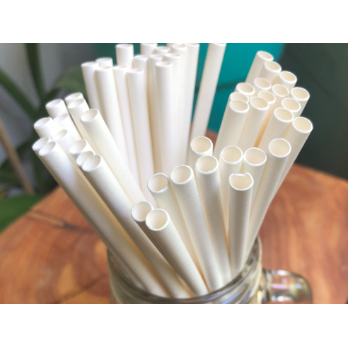 Bombilla Papel Blanca | Frutaplas | Bombillas de Papel