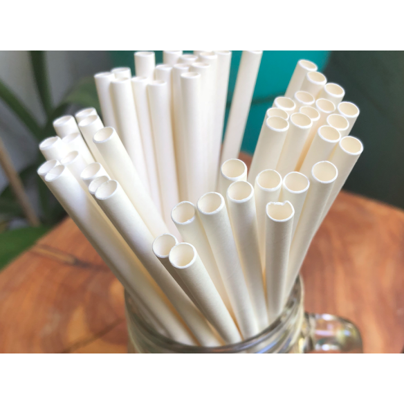 Bombilla Papel Blanca | Frutaplas | Bombillas de Papel