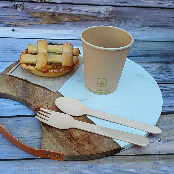 Vaso Bamboo PLA 4 oz| Frutaplas| Envases biodegradables