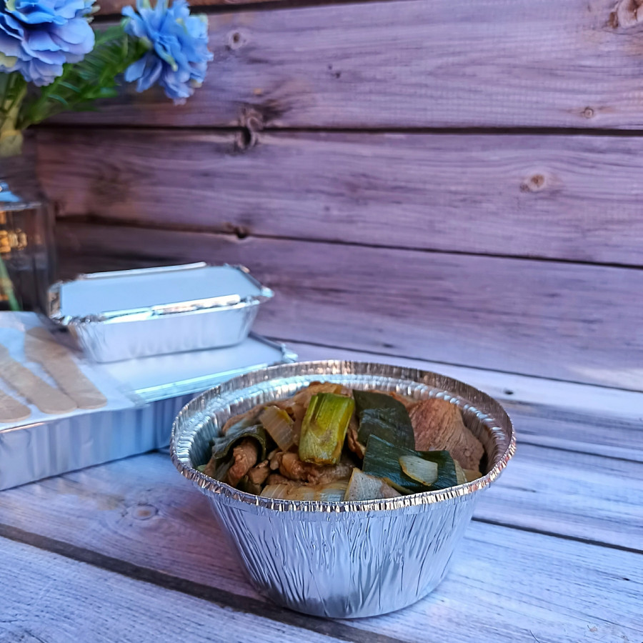 Envase Aluminio Redonda 350 C/Tapa | Frutaplas