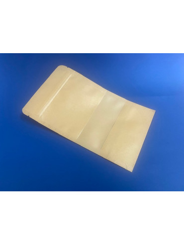 Bolsa doypack Kraft con ventana L (1x100u)