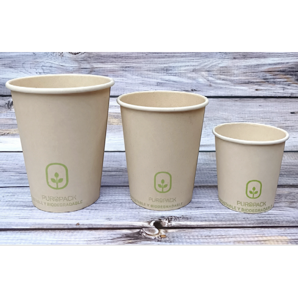 Vaso Compostable Bamboo PLA 8 oz| Frutaplas| Envases biodegradables