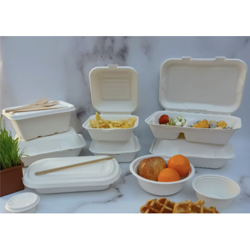 Porta Comida Bio Compostable con Division | Frutaplas | Envases biodegradables