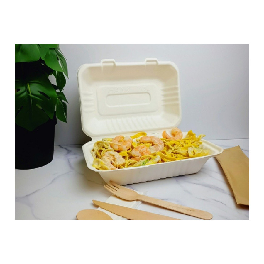 Porta Comida Compostable sin Division  | Frutaplas| Envases biodegradables