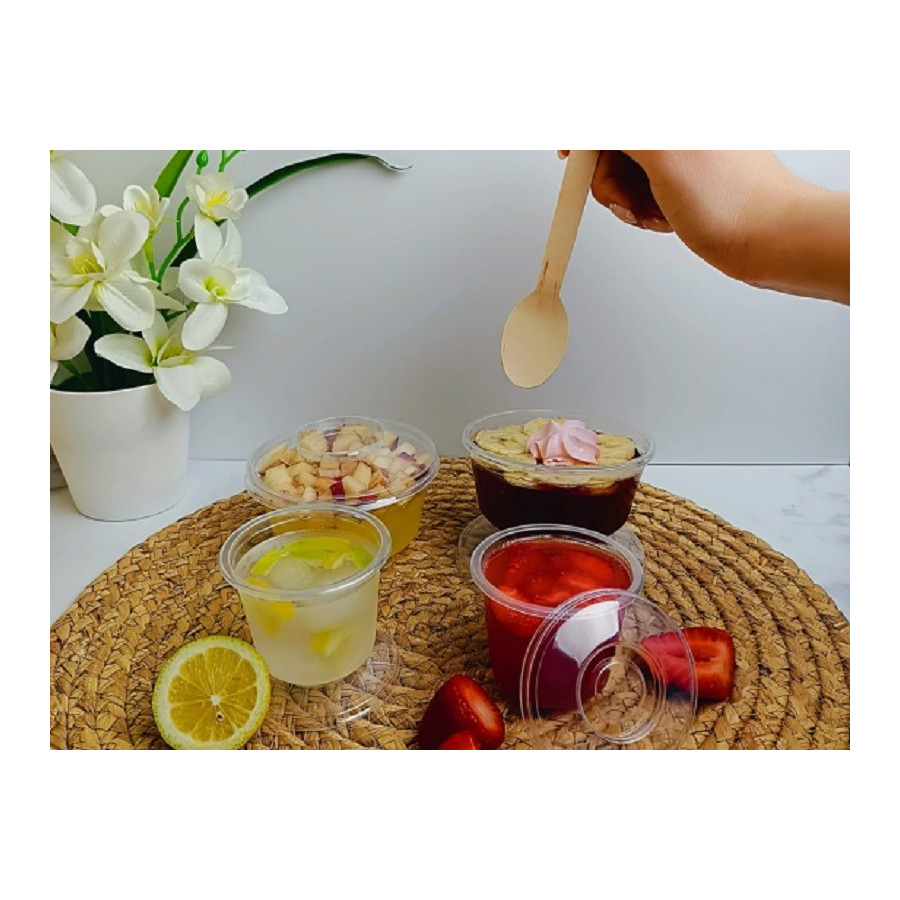 Vaso para postre Rumba con tapa 8oz (1x500u)