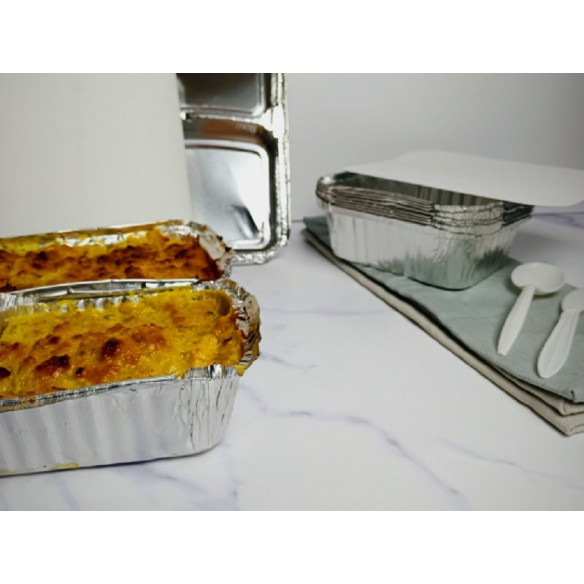 Envase Aluminio Rectangular C-18/L con Tapa | Frutaplas