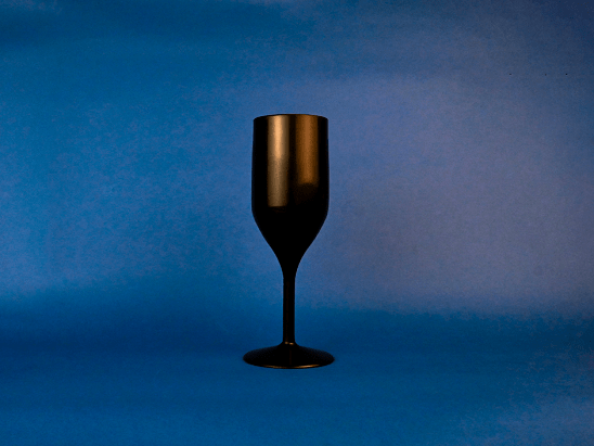 Copa Espumante Negra| Frutaplas | Reutilizables