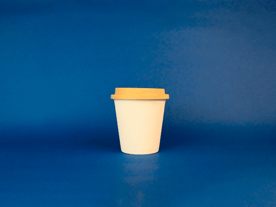 Vaso Cafe Reutilizable con Tapa 330cc | Frutaplas | Reutilizables