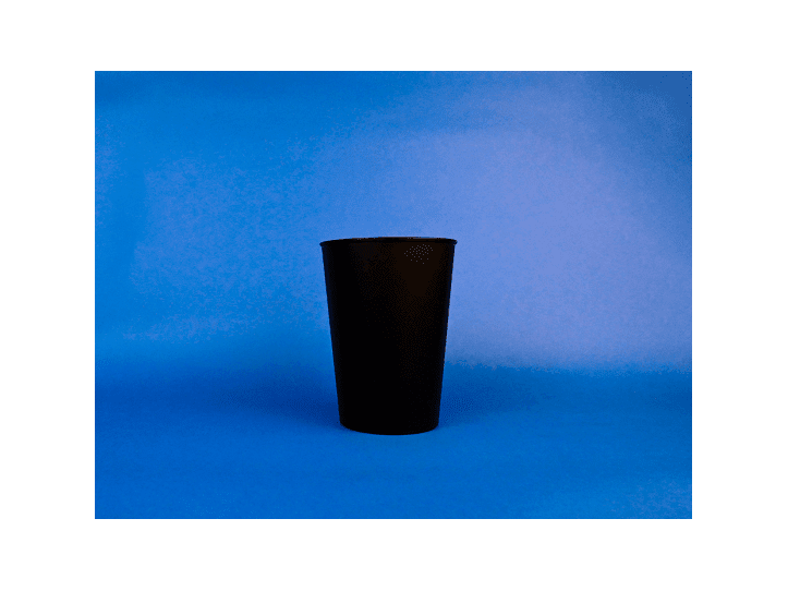 Vaso Reutilizable 500cc Negro | Frutaplas | Reutilizables