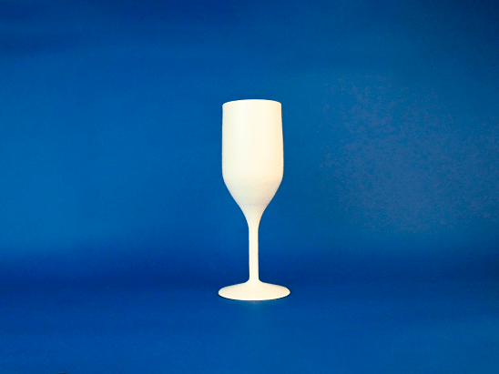 Copa Espumante Blanca  Reutilizable Frutaplas | Reutilizables