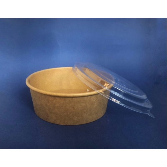 Pote Kraft 1300 con Tapa | Frutaplas | Potes y Pocillos desechables