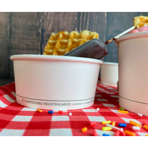 Pote Papel 6 oz | Frutaplas| Potes Compostables