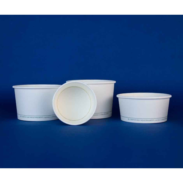 Pote Papel compostable 8 oz | Frutaplas| Potes Compostable