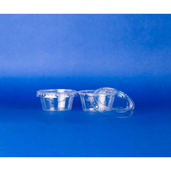 Pocillo Degustacion Compostable  60 cc con tapa | Frutaplas | Potes compostable