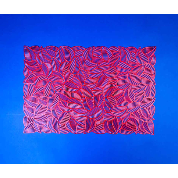 Individual Plástico Reutilizable Rojo Metalizado diseño (1x12u)