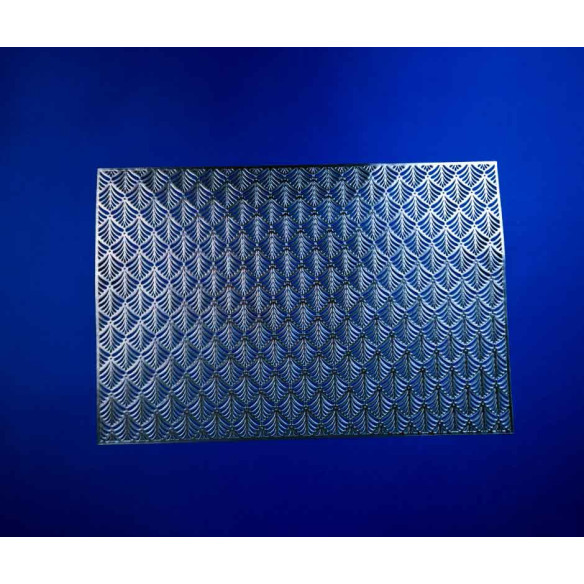 Individual Plástico Reutilizable  Dorado  diseño (1x12u)