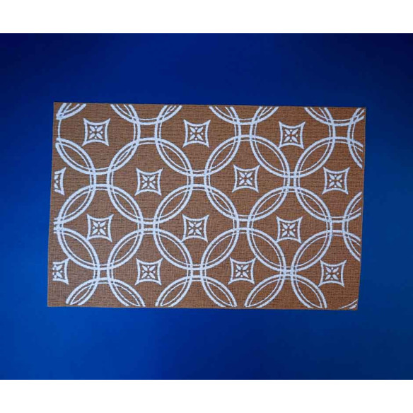 Individual Plástico Reutilizable Kraft Diseño Blanco (1x12u)