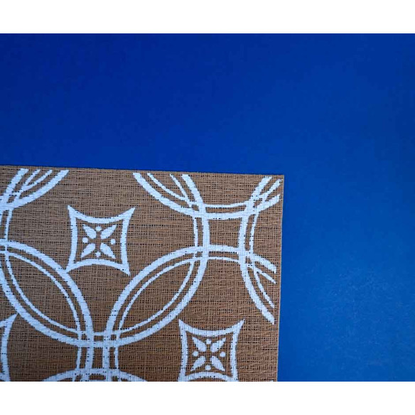 Individual Plástico Reutilizable Kraft Diseño Blanco (1x12u)