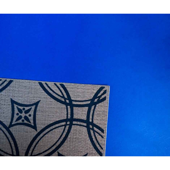 Individual Plástico Reutilizable Kraft Diseño Negro (1x12u)