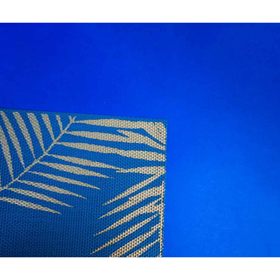 Individual Plástico Reutilizable Turquesa con Palmeras Diseño (1x12u)