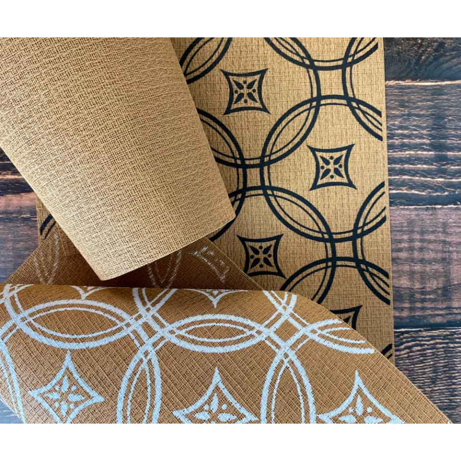 Individual Plástico Reutilizable Kraft Diseño Blanco (1x12u)