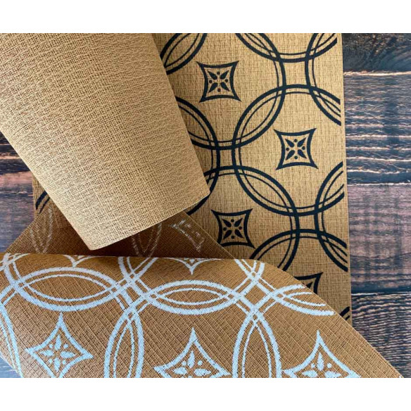 Individual Plástico Reutilizable Kraft Diseño Blanco (1x12u)