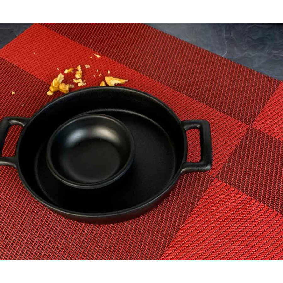 Individual Plástico  Reutilizable Rojo Variedades diseño (1x12u)