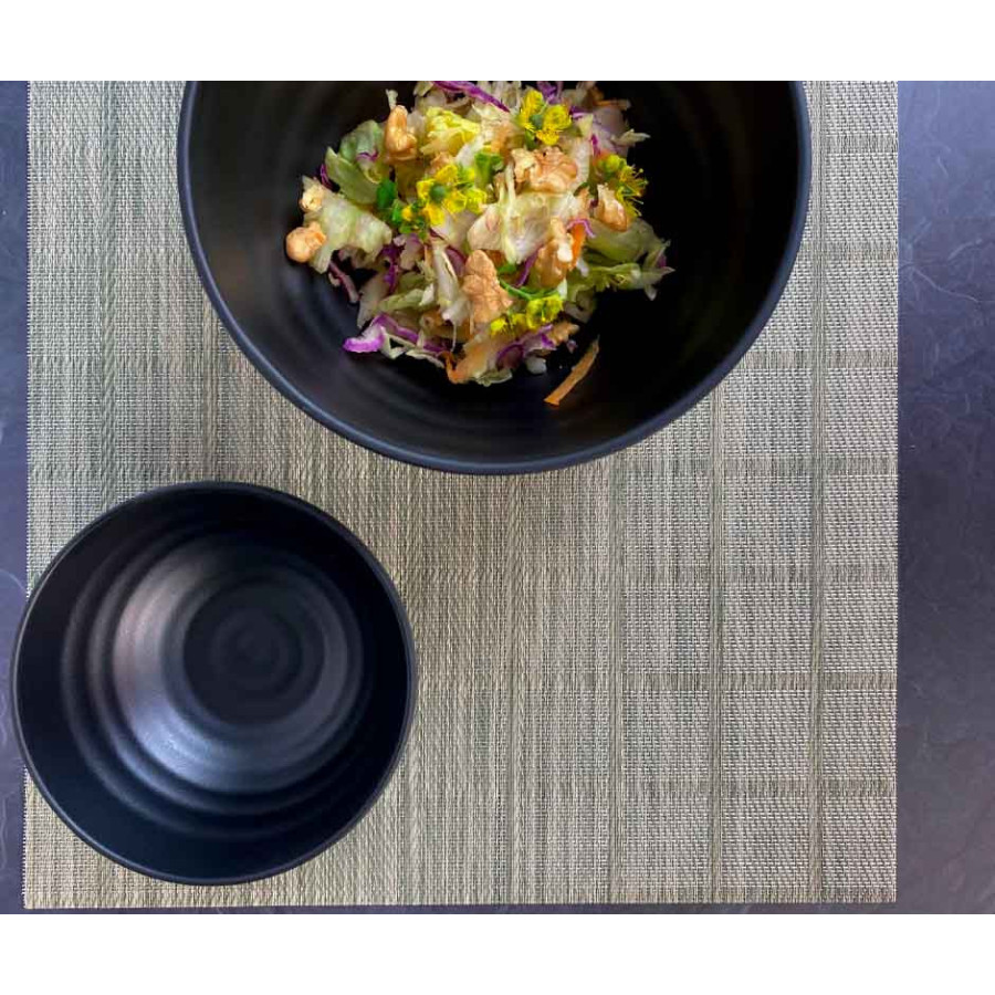 Individual Plástico  Reutilizable  Variedades Gris cuadrados diseño (1x12u)