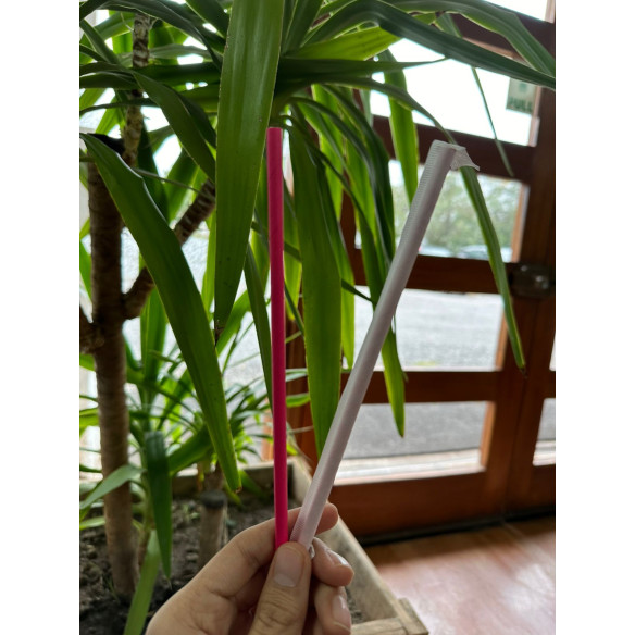 Bombilla Papel Envuelta Blanca con Rojo | Frutaplas | Bombillas de Papel envuelta