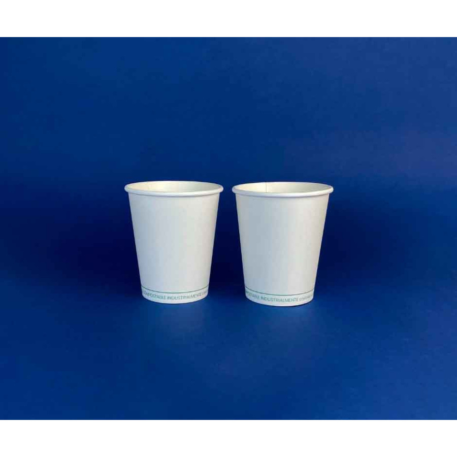 Vaso Papel Compostable PLA 8 Oz | Frutaplas | Vasos compostable