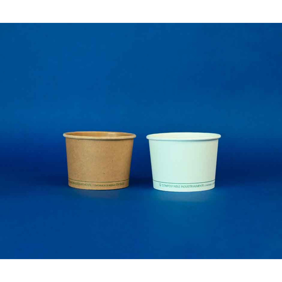 Pote Papel 4,5 compostable Kraft | Frutaplas | Potes compostables