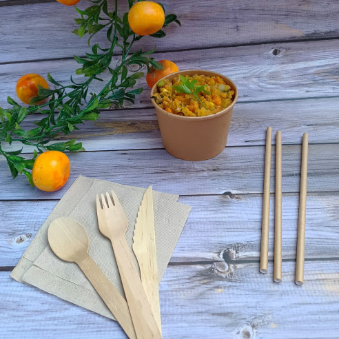 Pote Papel 4,5 compostable Kraft | Frutaplas | Potes compostables