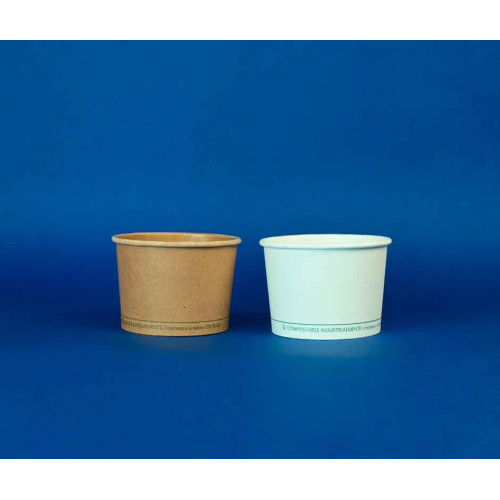Pote Papel 4,5 compostable Kraft | Frutaplas | Potes compostables