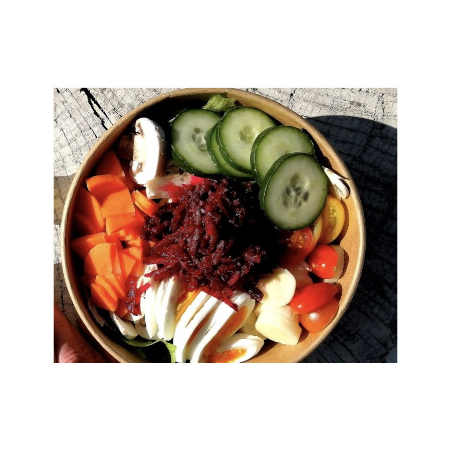 Pote Kraft 1000 con Tapa | Frutaplas | Potes y Pocillos desechables