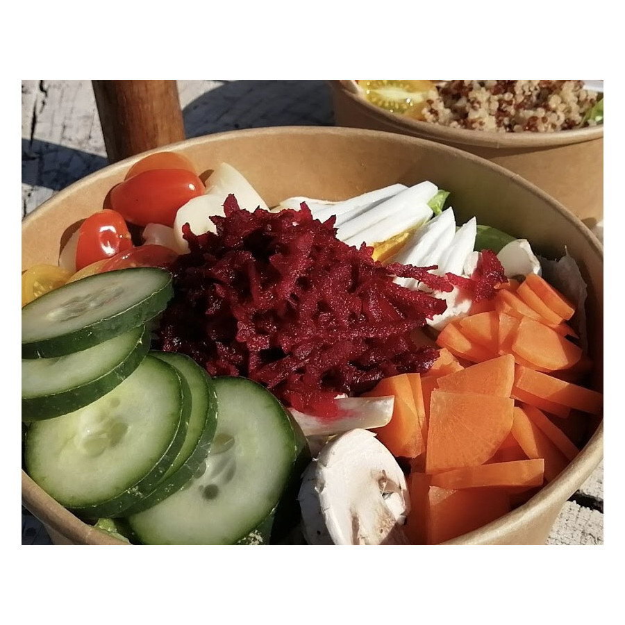 Pote Kraft 1000 con Tapa | Frutaplas | Potes y Pocillos desechables